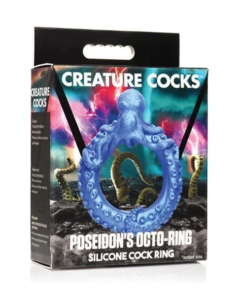 Creature Cocks Poseidon’s Octo Silicone Cock Ring – Blue