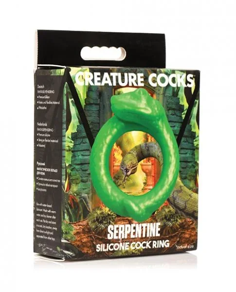 Creature Cocks Serpentine Silicone Cock Ring – Green