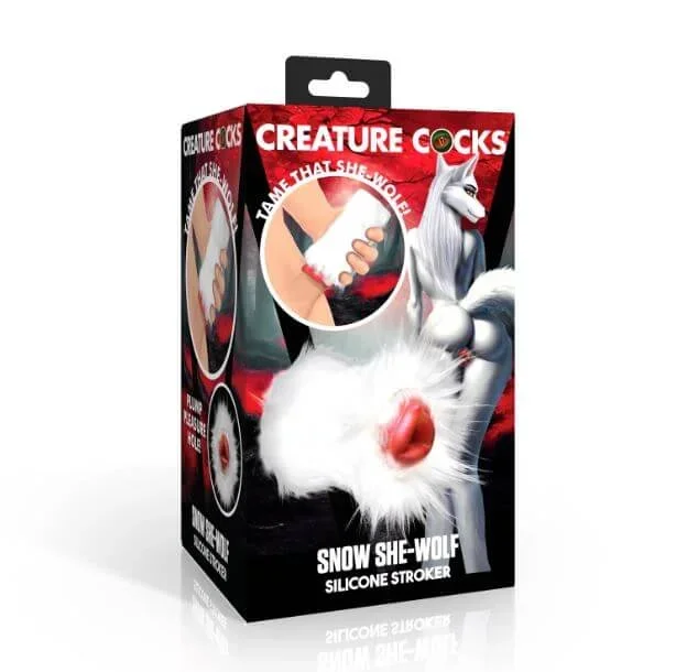 Creature Cocks Snow She-Wolf Pussy Silicone Stroker – White