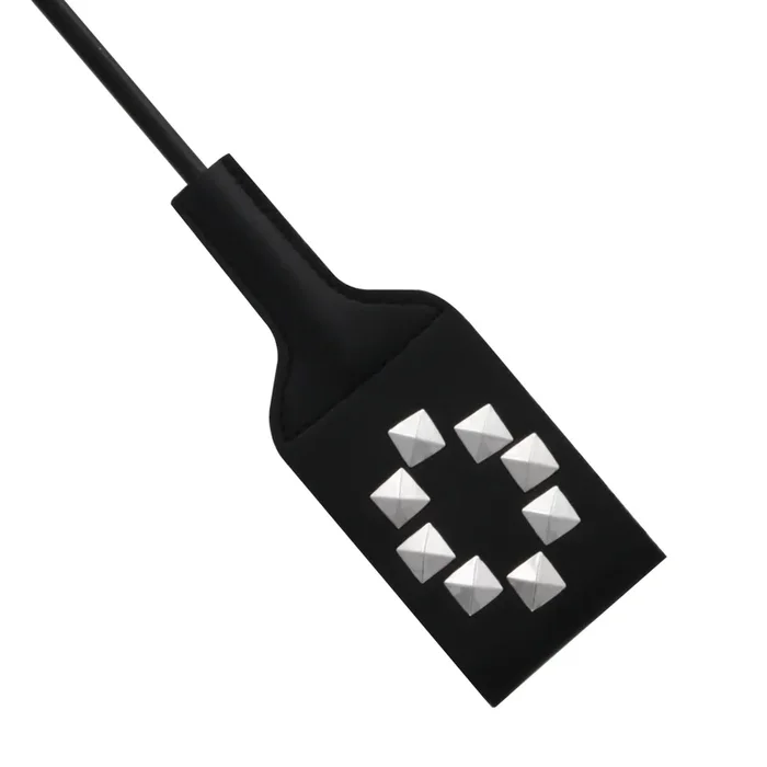 CROP BLACK PVC RIVIT STUD TIP