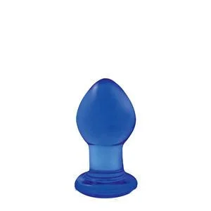 Crystal Premium Glass Plug – Small – Blue