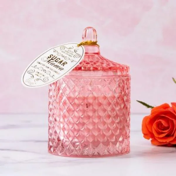 Crystal Sugar Mama Candle – Pink