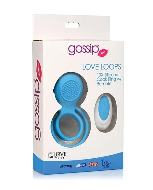 Curve Toys Gossip Love Loops 10x Silicone Cock Ring with remote