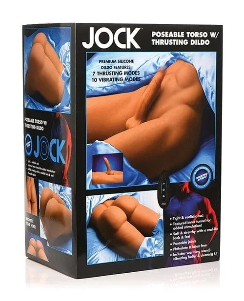 Curve Toys Jock Poseable Torso with thrusting Dildo