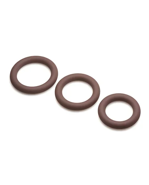 Curve Toys Jock Silicone Cock Ring Set of 3 – Dark