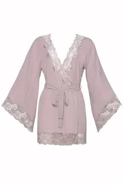 Deauville Mauve – Reina Butterfly Sleeve Robe –