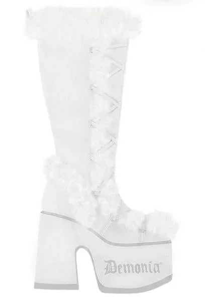 Demonia Cam-311 Inspired Christmas Boot Stockings – White
