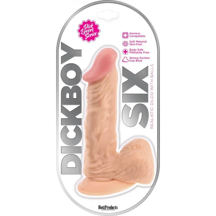 Dick Boy 6 Inch Realistic Dildo with Suction Cup Base Flesh