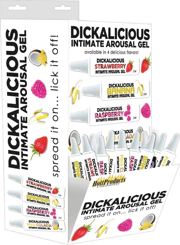 Dickalicious – 2ml Tubes Wall Mount – 144 Pc Display