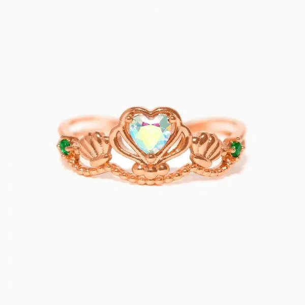 Disney The Little Mermaid Seashells Ring – Rose Gold – Size 6.5