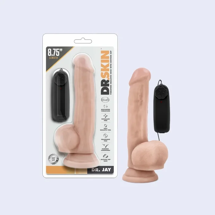 Dr. Jay 8.75″ Vibrating Cock Suction Cup