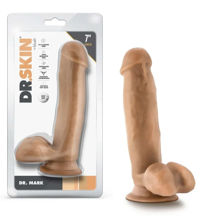 Dr. Skin – Dr. Mark – 7 Inch Dildo With Balls – Tan
