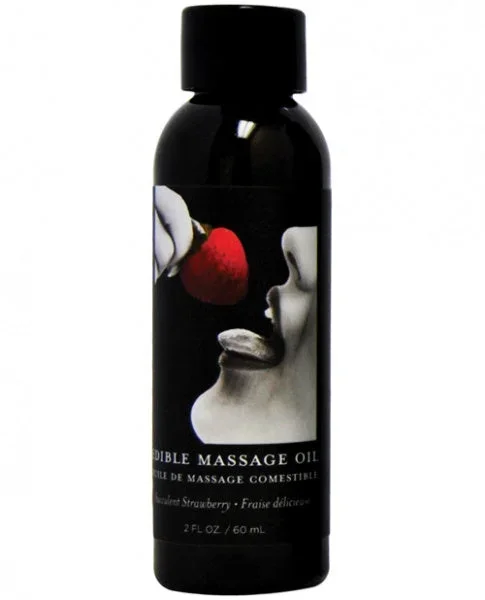Earthly Body Edible Massage Oil – 2 oz Strawberry