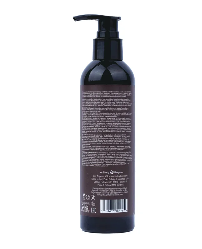 Earthly Body Hemp Seed Massage Lotion – 8 oz Naked in the Woods