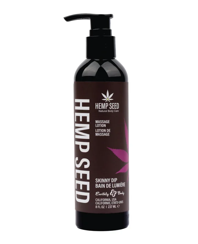 Earthly Body Hemp Seed Massage Lotion – 8 oz Skinny Dip