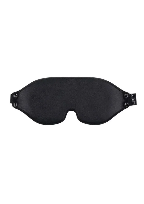 EDGE Lights Out Blindfold Soft Black Leather Design for Sensory Play