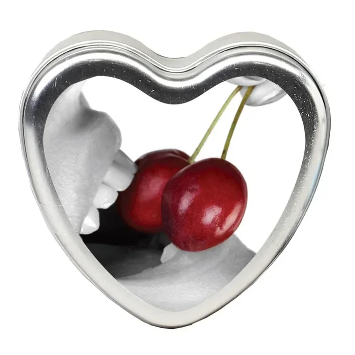 Edible Heart Candle – Cherry – 4 Oz.