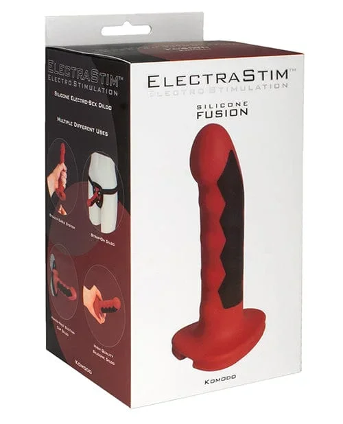 ElectraStim Silicone Fusion Komodo Dildo – Red-Black