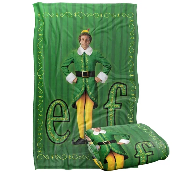 Elf Buddy The Elf Logo Silky Touch Super Soft Throw Blanket 36″ X 58″