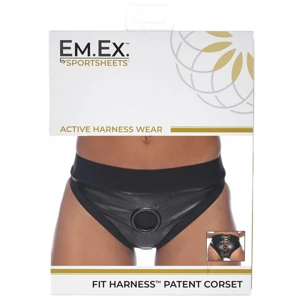 Em Ex Fit Harness Corset Large Black