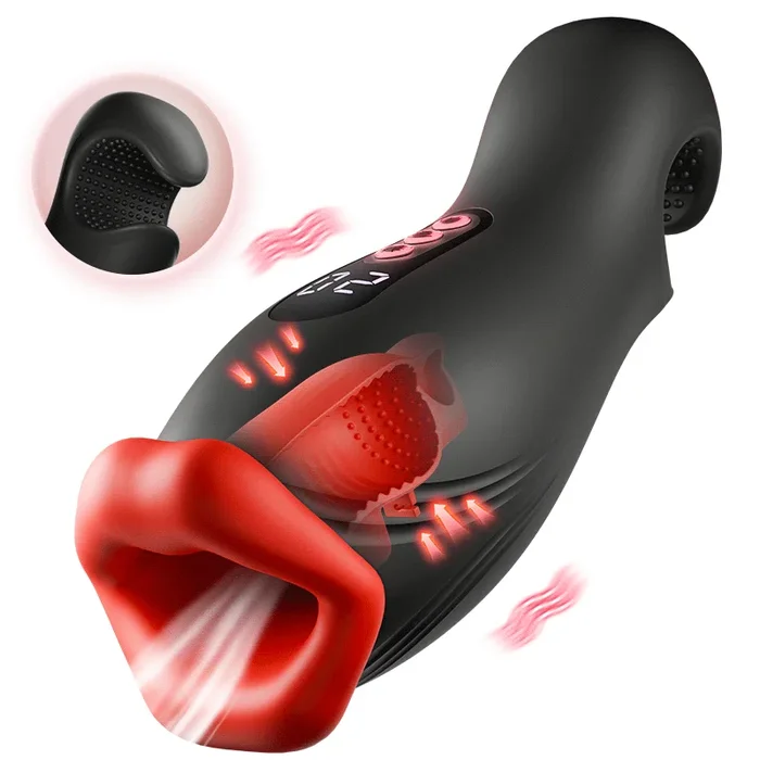 Enchantment – 9 Vibrations 4 Suctions Clamping Suction Oral Simulation Male Masturbator