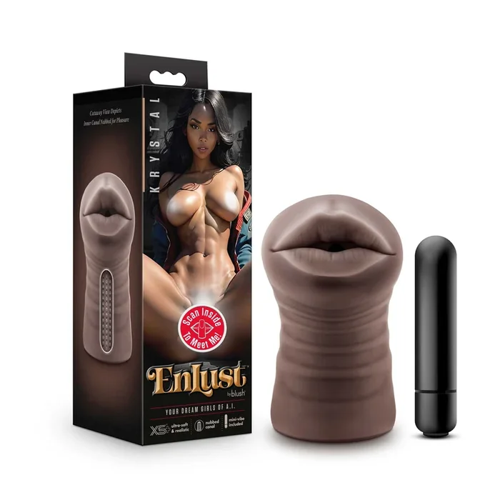 Enlust Krystal (Brown) – Luxurious Vibrating Male Stroker