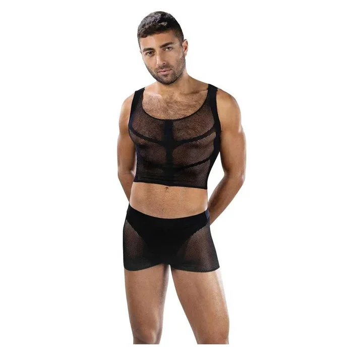 Envy Menswear Fishnet Armor 2 Piece Set