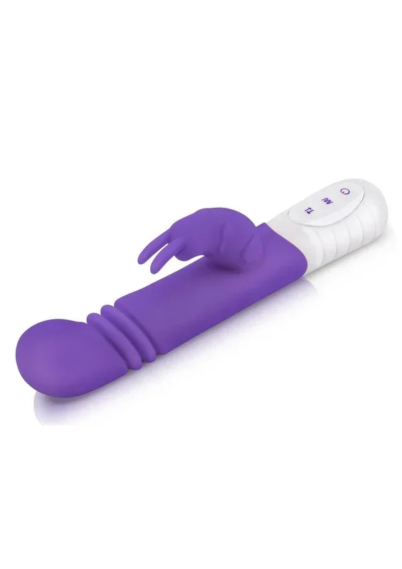 Essentials Silicone Slim Shaft Thrusting G-Spot Rabbit Vibrator