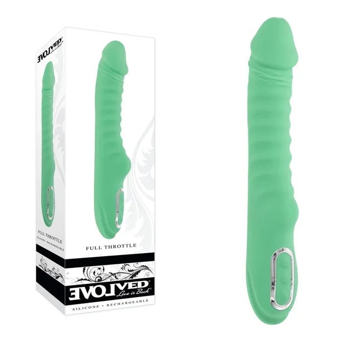 Evolved FULL THROTTLE – Mint Green 24.1 cm USB Rechargeable Vibrator