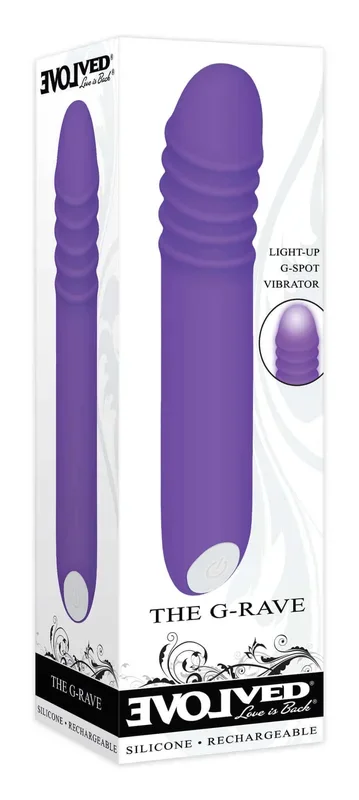 Evolved Novelties G-Rave Purple Vibrator with LED Lights