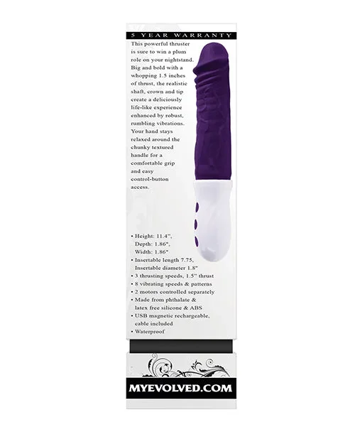 Evolved Plum Thrust Realistic Shaft Vibrator – Purple