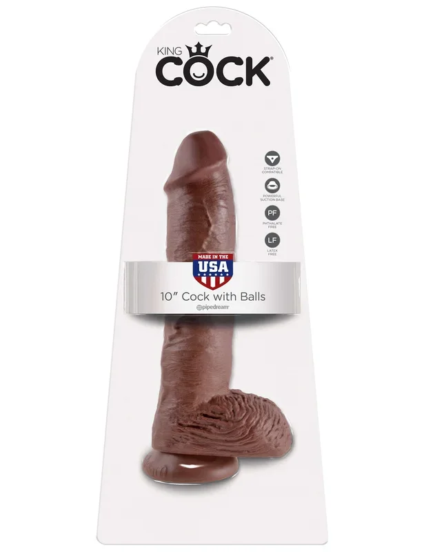 Experience Royalty with the King Cock 10-Inch Brown Dildo – The Real Deal RD