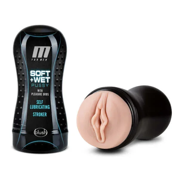 Experience Sensational Pleasure with M For Men Soft and Wet Self-Lubricating Stroker Cup!