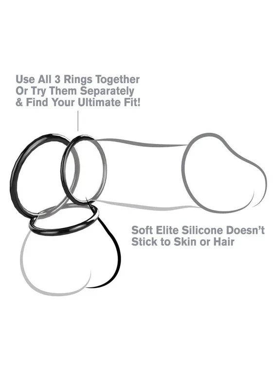 Fantasy C Ringz Silicone 3 Ring Stamina Cock Ring