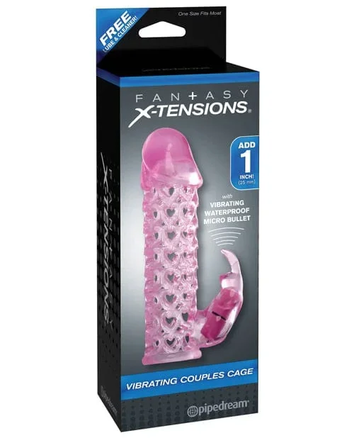 Fantasy X-tensions Vibrating Couples Cage – Pink