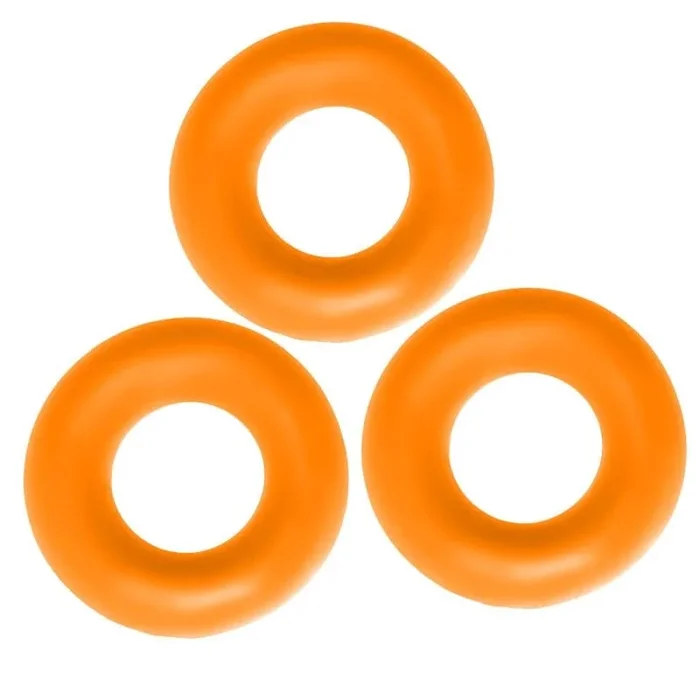 Fat Willy 3 Piece Jumbo Cockrings (Orange) – Soft and Durable Cockrings