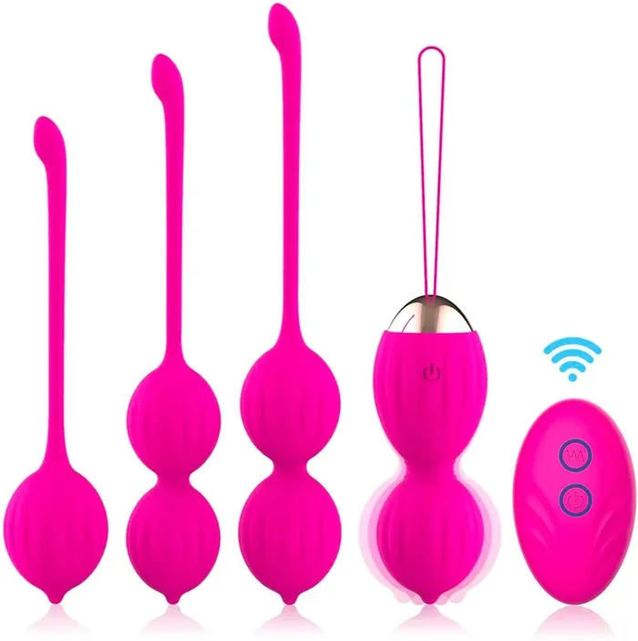 FIDECH 12 Vibrating Remote Control Kegel Balls 4-Piece Set