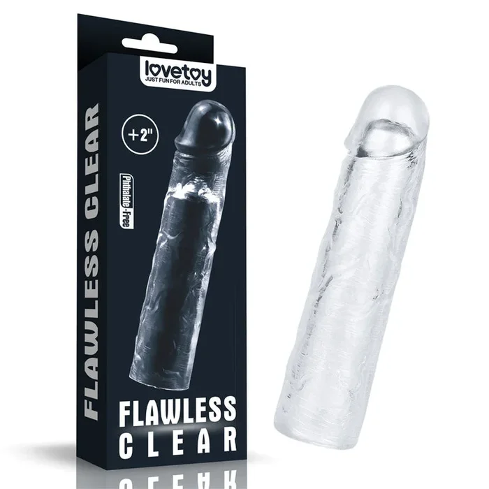 Flawless Clear Penis Sleeve 2” – Clear 5 cm Penis Extender Sleeve