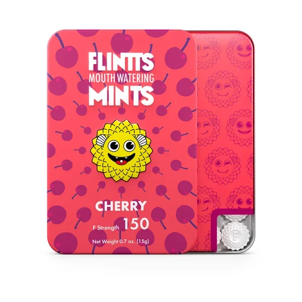 Flintts Mouth Watering Mints – Cherry – Strength 150