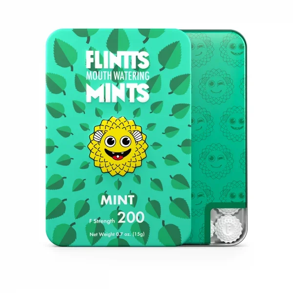 Flintts Mouth Watering Mints – Mint – Strength 200