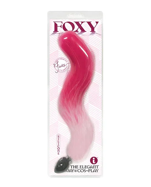Foxy Fox Tail Silicone Butt Plug – Pink Gradient