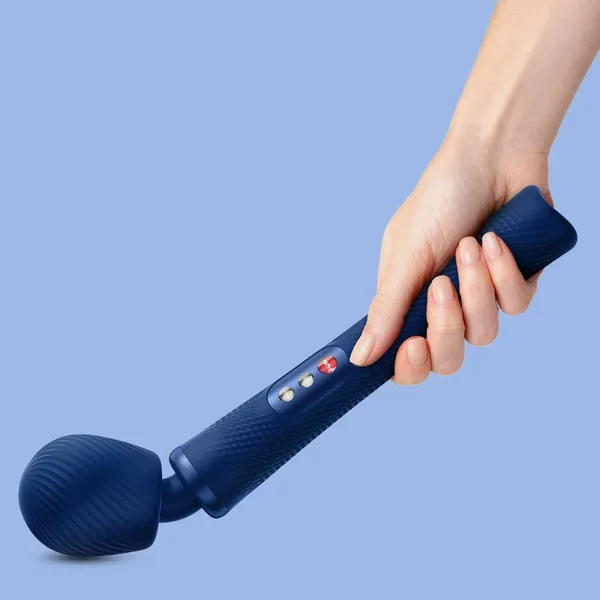 Fun Factory Vim Silicone Weighted Rumbly Wand Vibrator – Blue