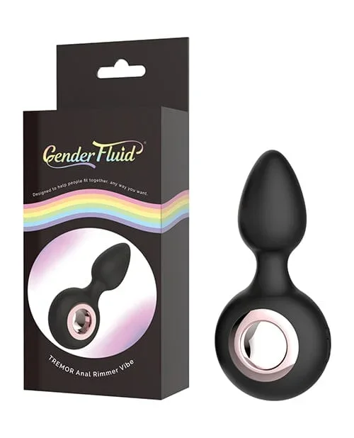 Gender Fluid Tremor Ring Plug Anal Vibe – Black