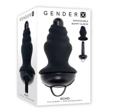 Gender X Echo Vibrator with Removable Silicone Sleeve – 10 Vibration Speeds & Waterproof