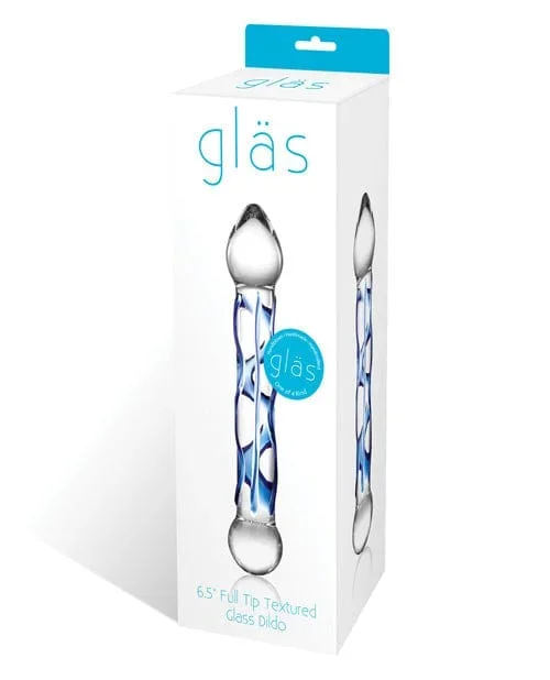 Glas 6.5″ Tip Textured Glass Dildo