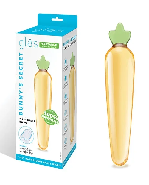Glas 7.25″ Dildo Bunny’s Secret with Curved Glass Design
