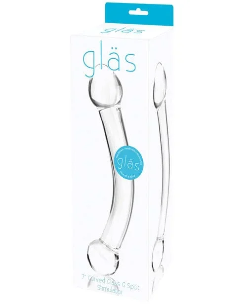 Glas 7″ Curved Glass G Spot Stimulator – Clear