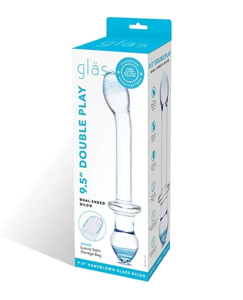 Glas 9.5 Inch Double Play Dual Ended Dildo – Clear