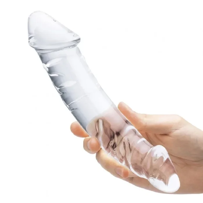 Glas Girthy Realistic Clear Glass 10.5 Inch Double Dildo
