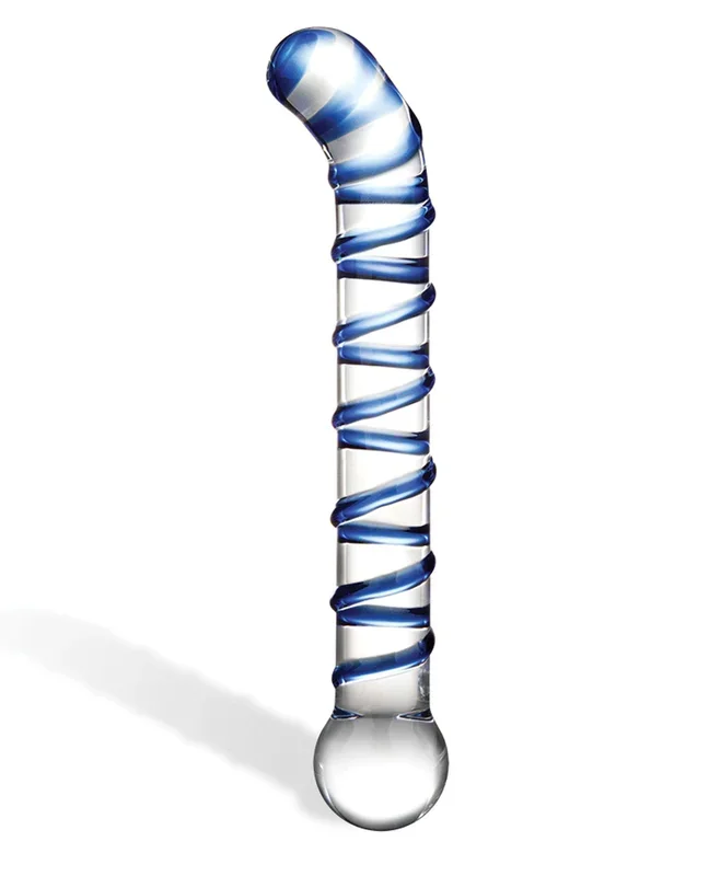 Glas Mr. Swirly 6.5″ G-Spot Glass Dildo